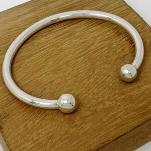 Heavy Solid 925 Sterling Silver Torque Bracelet Bangle